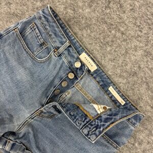 PacSun Womens Mom Short Blue Denim Button Fly High Waisted 100% Cotton Size 26